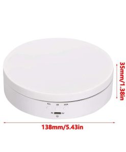 Photography 360 Degree Round Auto Rotating Remote Turntable