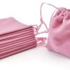 Velvet Bags Red or Pink 10 x 5x7 Drawstrings Jewelry Gift Bags