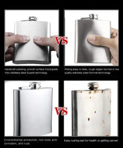 7 oz Stainless Steel Hip Flask with Funnel Pocket Hip Flask