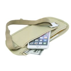 Secure Travel Freedom with Hidden Waist document money Belt Beige