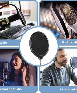 Double Layer Studio Microphone Flexible Wind Screen