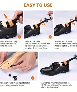 Adjustable Wooden Shoe Stretcher for Men & Women - Fits High Heels, Boots, Casual Shoes |