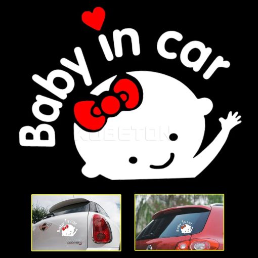 3D Cartoon Stickers Baby In Car Warning Car-Sticker