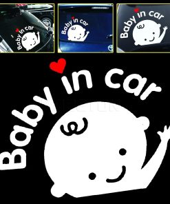 3D Cartoon Stickers Baby In Car Warning Car-Sticker