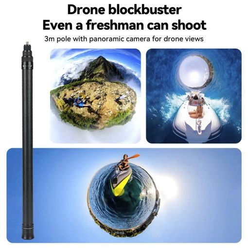 Selfie Stick for Insta360 X4 X3 One X2 Bullet Time Rotating Handle