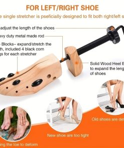 Adjustable Wooden Shoe Stretcher for Men & Women - Fits High Heels, Boots, Casual Shoes |