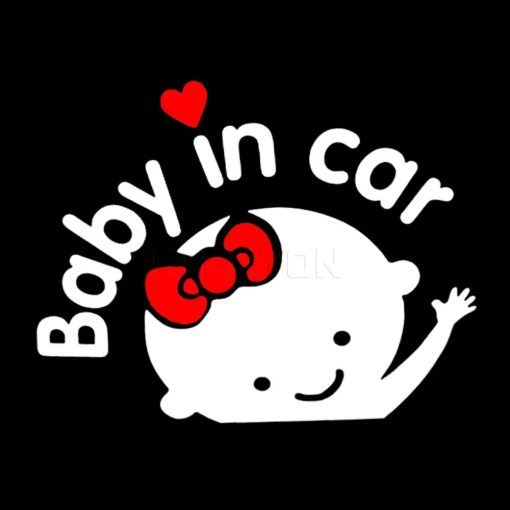 3D Cartoon Stickers Baby In Car Warning Car-Sticker