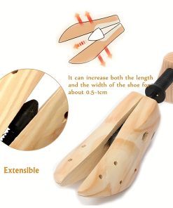 Adjustable Wooden Shoe Stretcher for Men & Women - Fits High Heels, Boots, Casual Shoes |