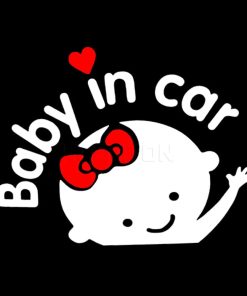 3D Cartoon Stickers Baby In Car Warning Car-Sticker