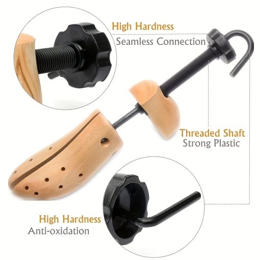 Adjustable Wooden Shoe Stretcher for Men & Women - Fits High Heels, Boots, Casual Shoes |