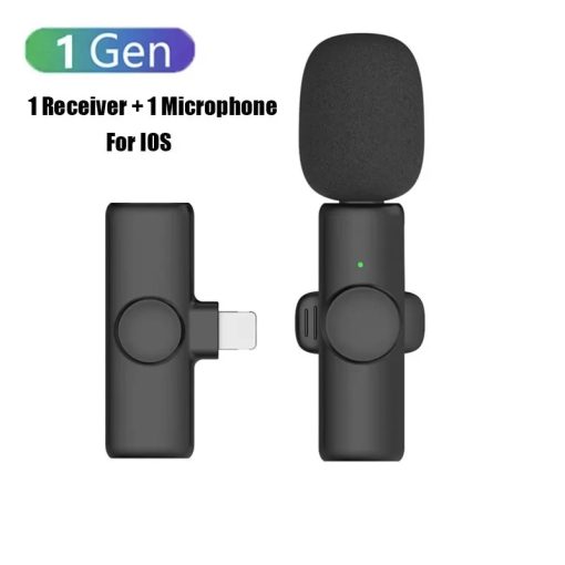 Professional Wireless Lavalier Microphone for iPhone iPad