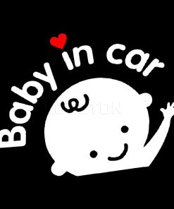 3D Cartoon Stickers Baby In Car Warning Car-Sticker