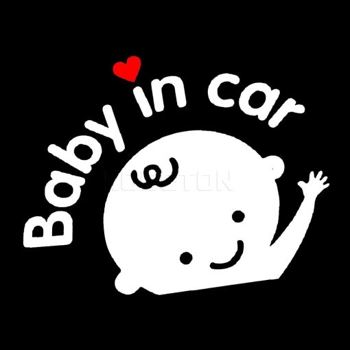 3D Cartoon Stickers Baby In Car Warning Car-Sticker