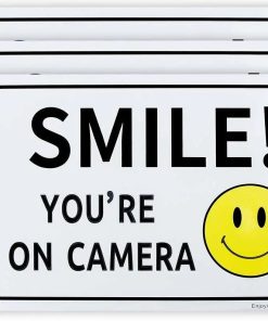 Sticker Smile You're on Camera Vinyl Decal,22cm*6cm