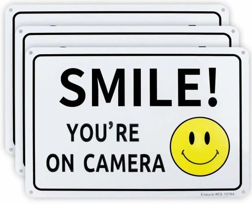 Sticker Smile You're on Camera Vinyl Decal,22cm*6cm