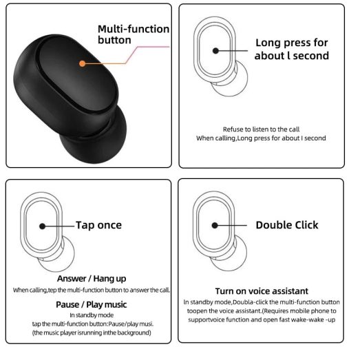 New Xiaomi Redmi Airdots 2 Wireless Bluetooth Headset with Mic Earbuds Airdots 2 - Image 4