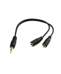 Extension Earphone Headphone Audio Splitter 3.5mm