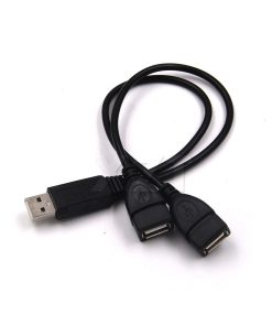 USB 2.0 A 1 male to 2 Dual USB Female Y Splitter Extension Cable