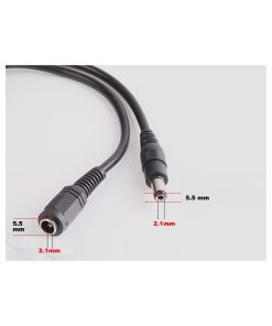 Power Extension Cable 3m x DC12V 5.5mm x 2.1mm Connector Male To Female CCTV