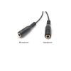 Black 3.5 mm Stereo Plug Y Splitter 1 Male to 2 Dual Female Audio Cable