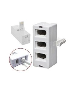TELEPHONE 3 WAY SPLITTER BT Telephone Jack Adaptor
