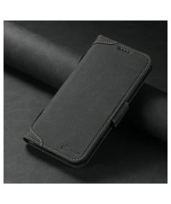EUCAGR Magsafe Business Leather Wallet Phone Case For iPhone 15 Pro Max Flip Card Holder Cover