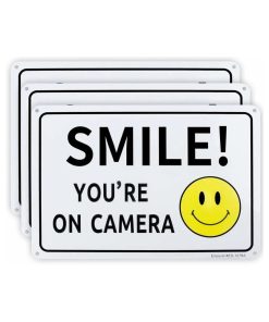 Sticker Smile You’re on Camera Vinyl Decal,22cm*6cm